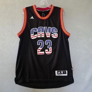 RARE Adidas Cleveland Cavs Lebron James #23 Stars & Stripes Jersey Size Large
